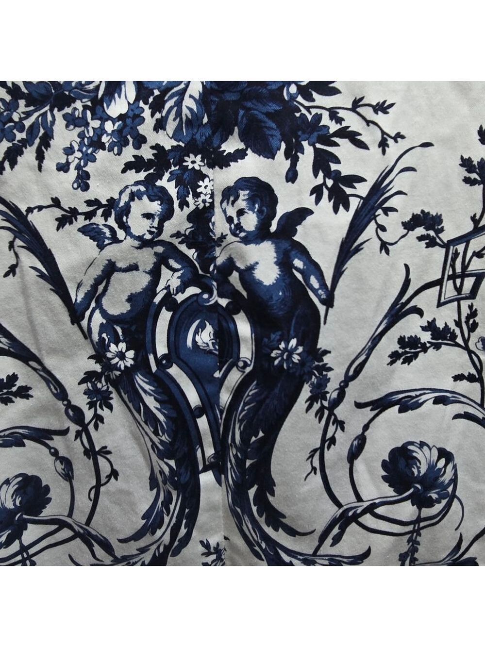 Women's Bamboo Traders White Blue Floral Blazer L - Picture 8 of 8